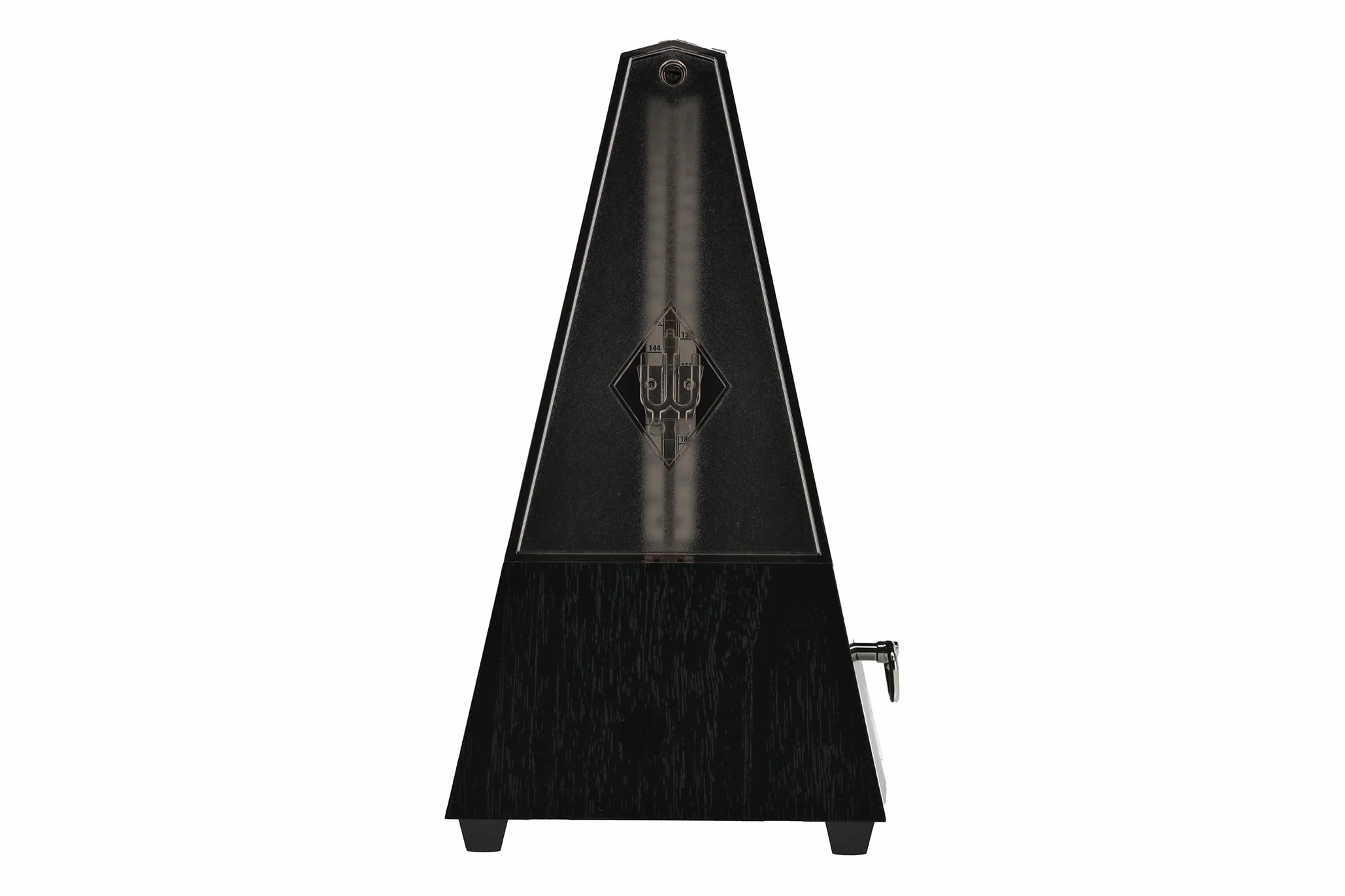 Wittner Metronomo Taktell forma piramidale Sistema Maelzel Serie 800K - Custodia in plastica - Senza campana - Con coperchio in plexiglass - Nero - Non richiede batterie - Made in Germany