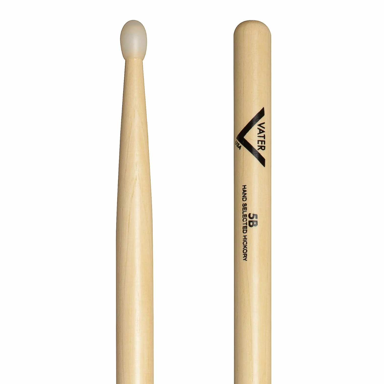 Bacchette di Vater VH5BN - 5B Serie di Hickory Americano - Punta ovale in nylon
