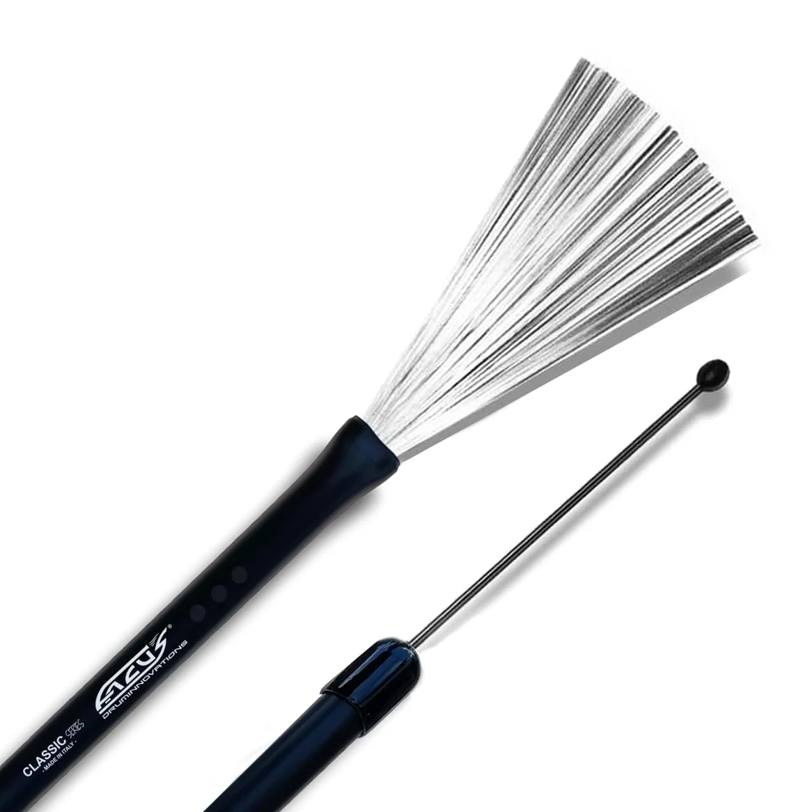 Facus Brushes Classic Spazzola Metallica Innovativa e Brevettata - Sistema di bloccaggio (3 Posizioni) con Molla e Sfera per un'ottima stabilità. Manico in alluminio rivestito in gomma.
