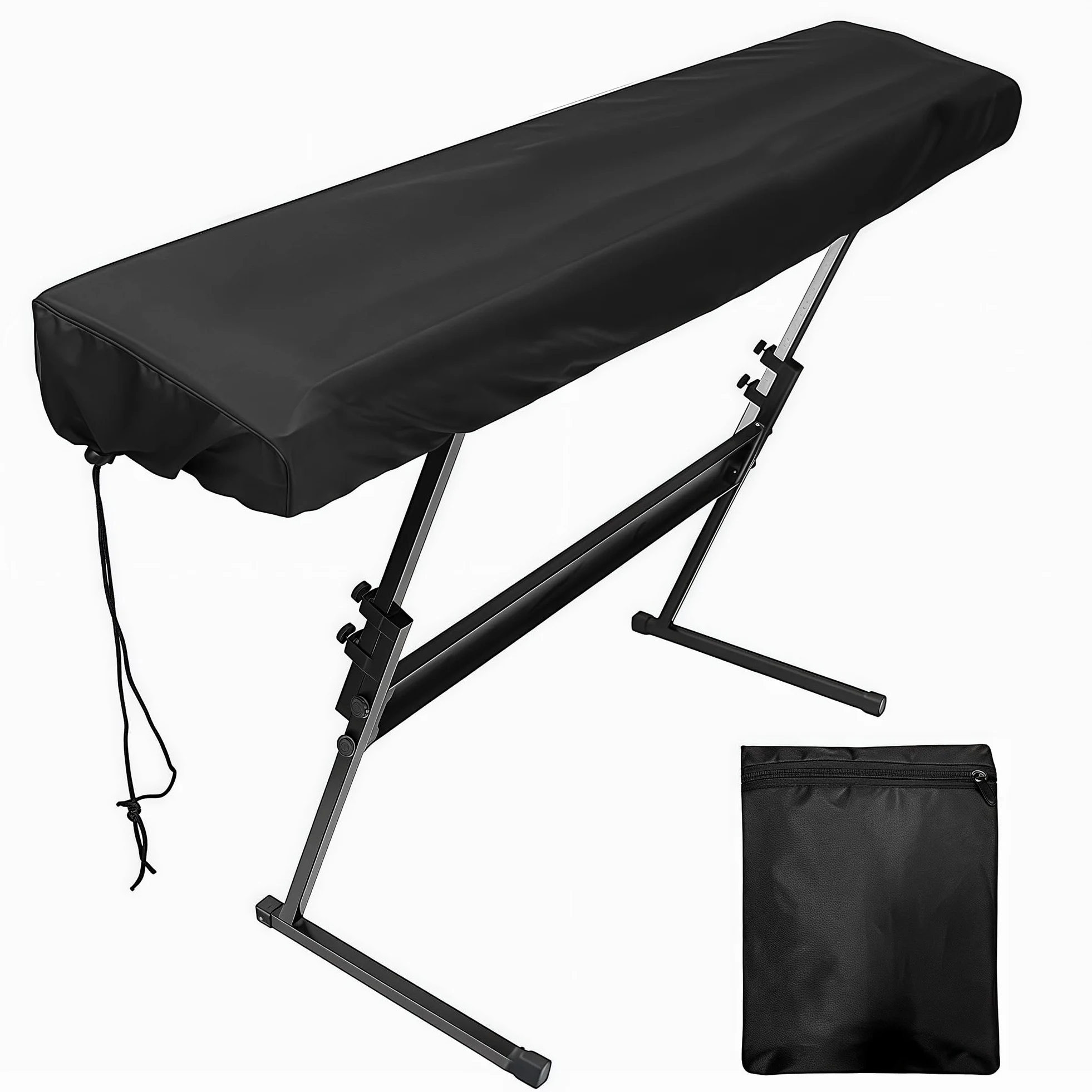 Musiin Copertura antipolvere per tastiera pianoforte a 88 tasti, compatibile con Casio PX110, Yamaha P45 e altre tastiere, copertura antipolvere con design regolabile con blocco della corda, adatta