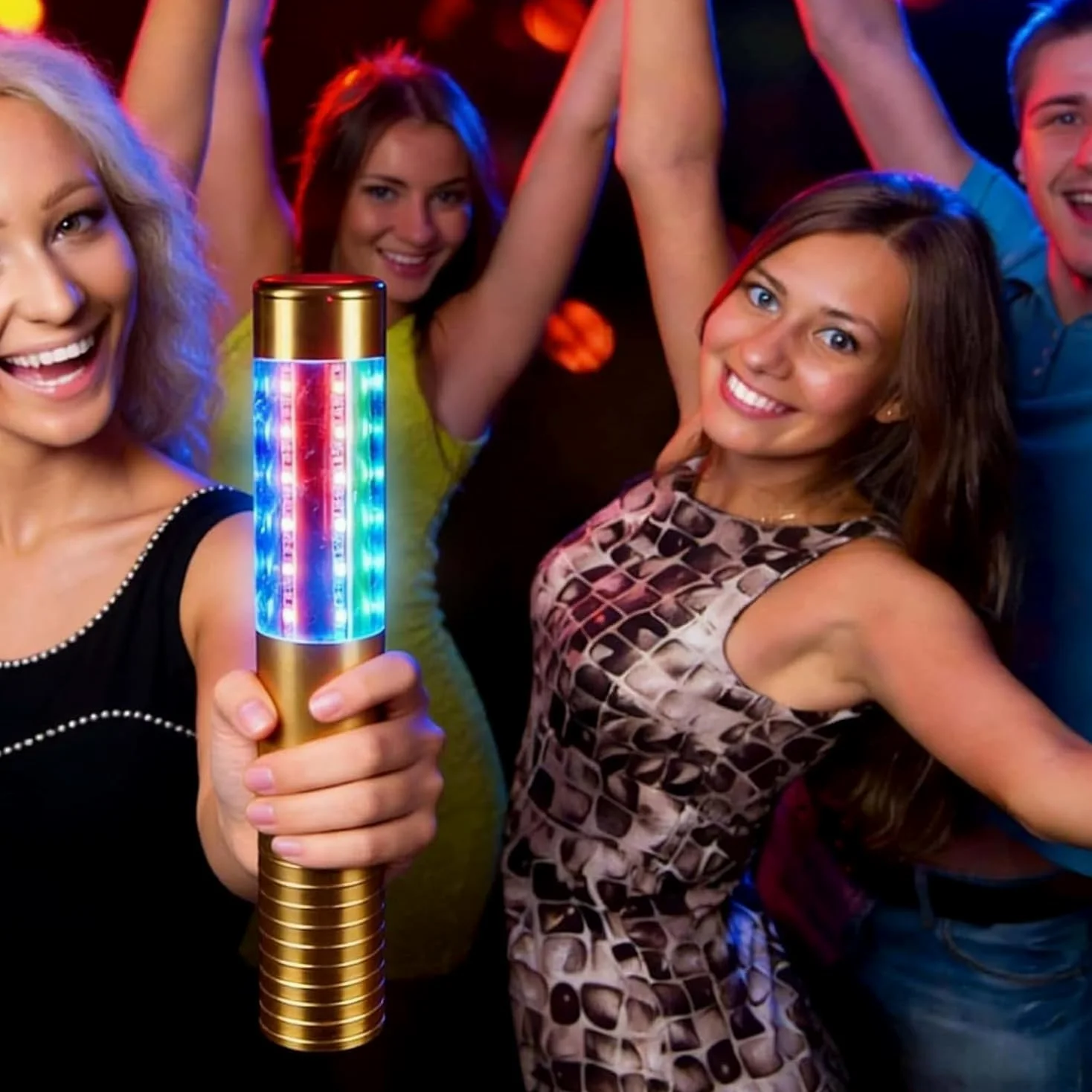 Set di 2 luci LED per bottiglie di champagne, per bottiglie di champagne, bastoncini stroboscopici, luminosi ricaricabili, illuminazione di servizio, per bar, club, feste, compleanni, matrimoni