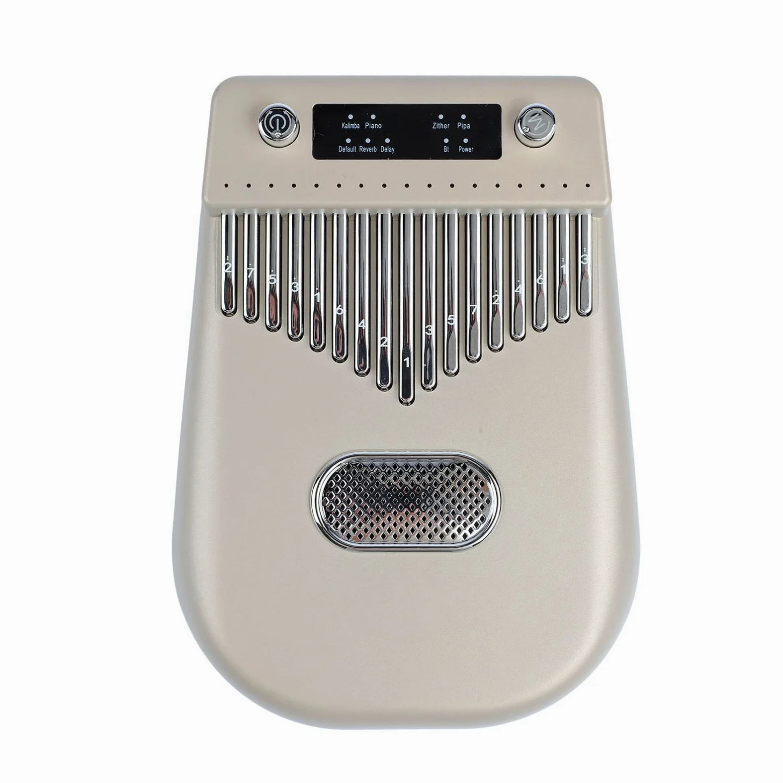 Pianoforte elettronico intelligente Kalimba 17 tasti, strumento musicale portatile con spartiti per bambini, adulti e principianti (oro)