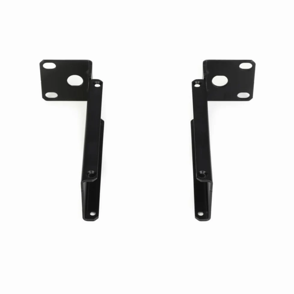 Kit staffa di montaggio a rack 1U adatto per ricevitori microfonici wireless Shure SLX4 SLXs SLXD4, kit di montaggio a doppio rack in metallo, nero