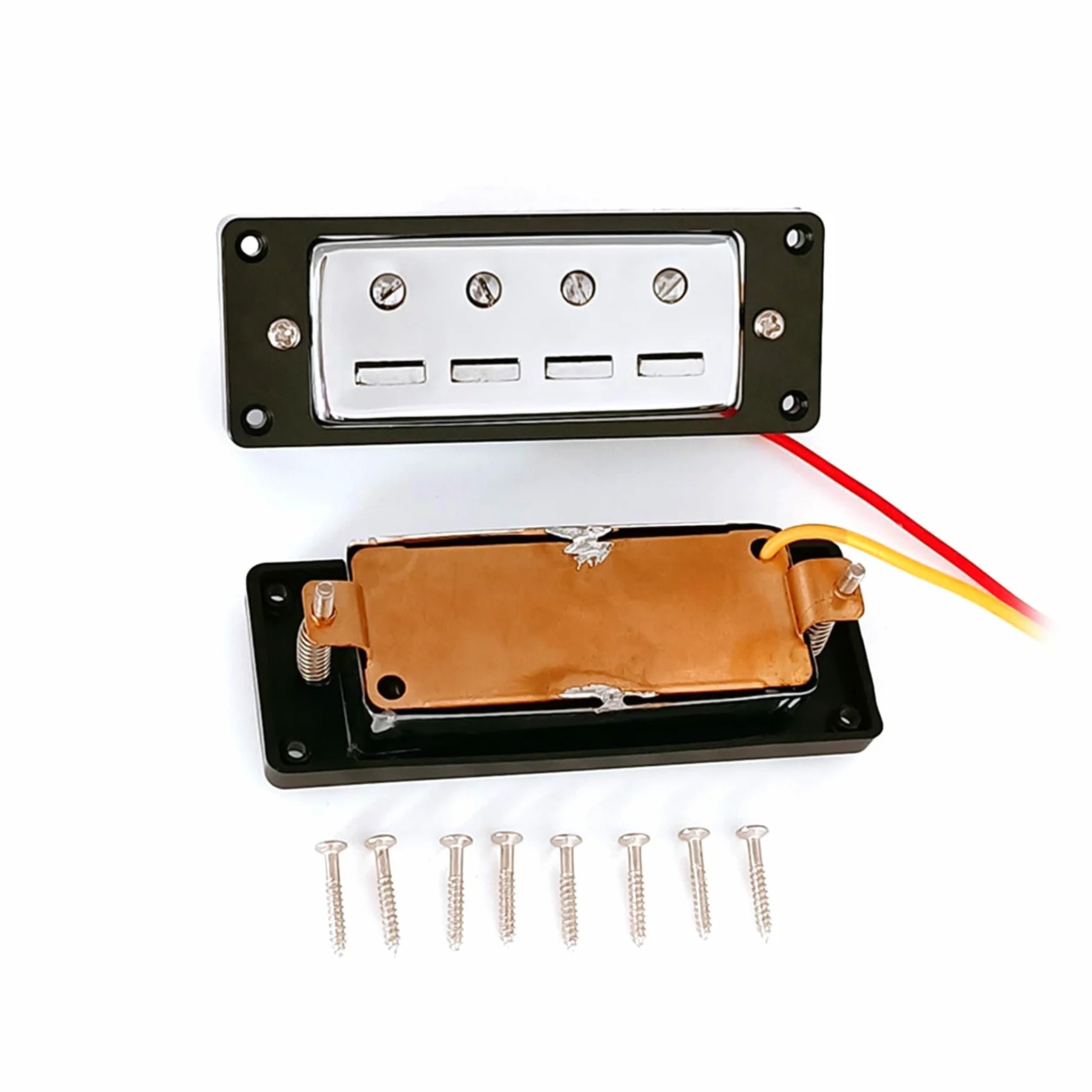 2 pickup per basso, doppia bobina a 4 corde, ponte per basso elettrico e basso, con kit di viti di ricambio