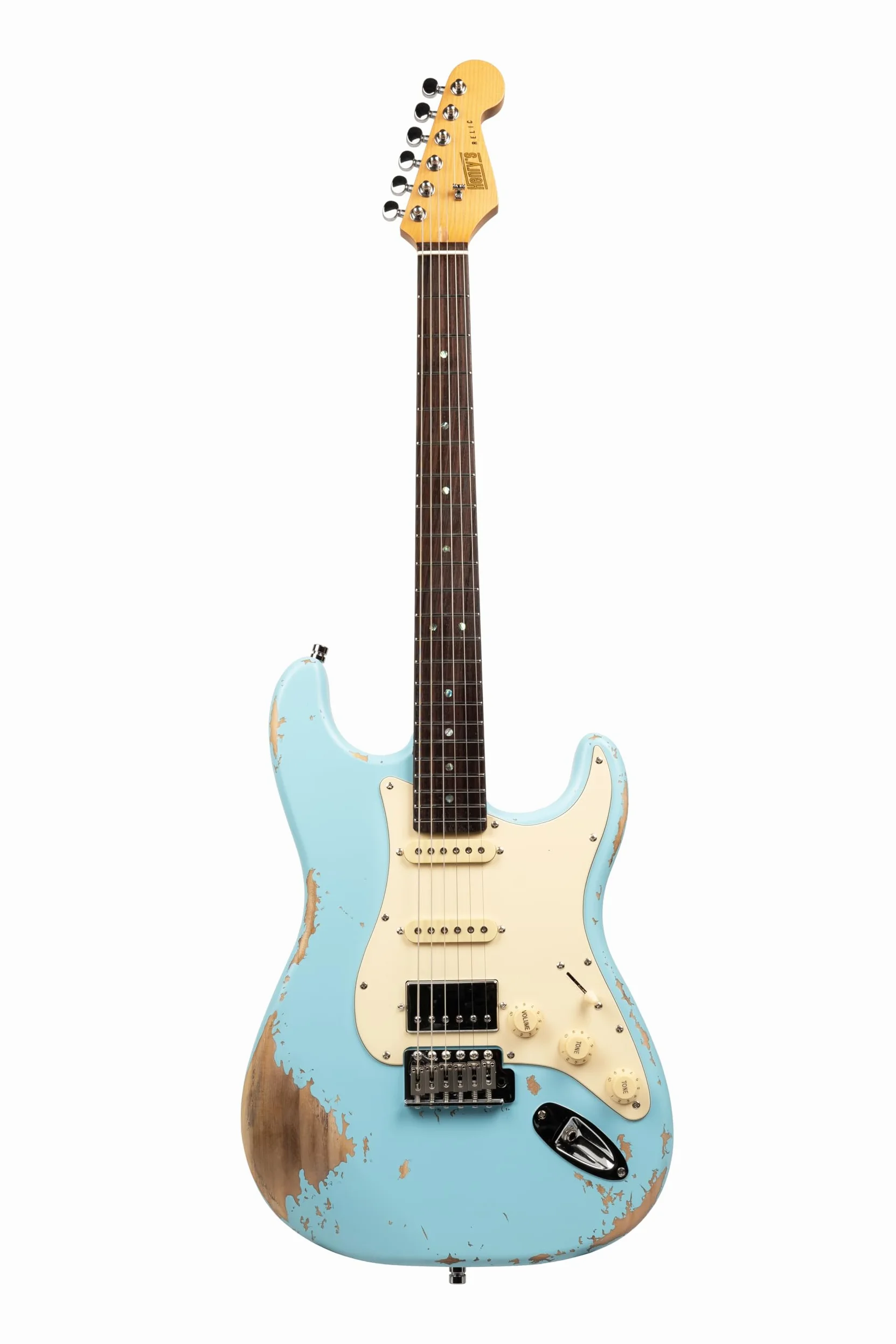 Henry’s ST-1 Python Strat Chitarra Elettrica - Blu - Chitarra Elettrica di Alta Qualità con Corpo in Paulownia - Manico in Acero Tostato - Pickup HSS e Interruttore a 5 Vie