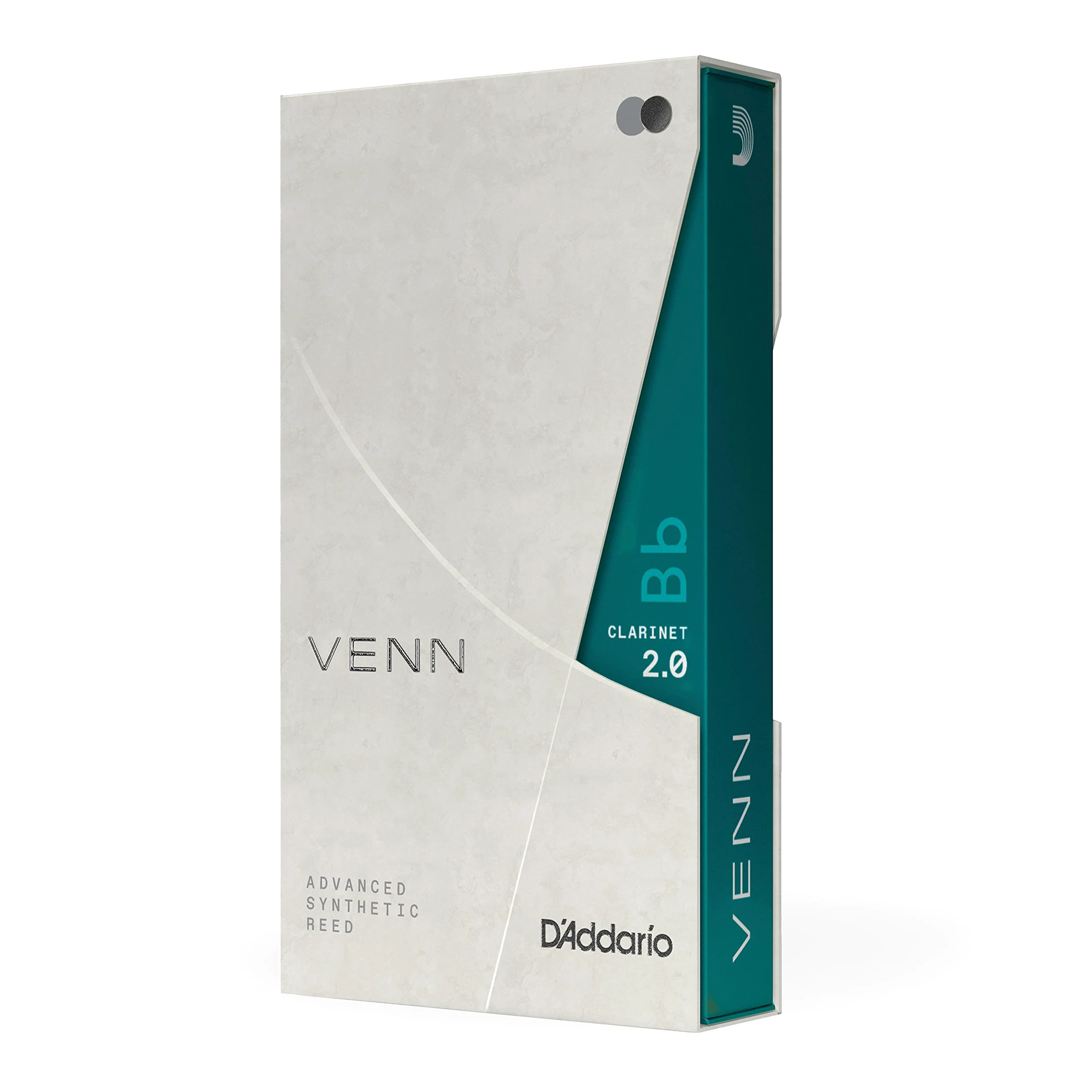 Ance per clarinetto sintetiche D'Addario VENN G2 - Ancia per clarinetto in Sib con costruzione avanzata di fibre polimeriche, resina e canna naturale - Resistenza 2.0