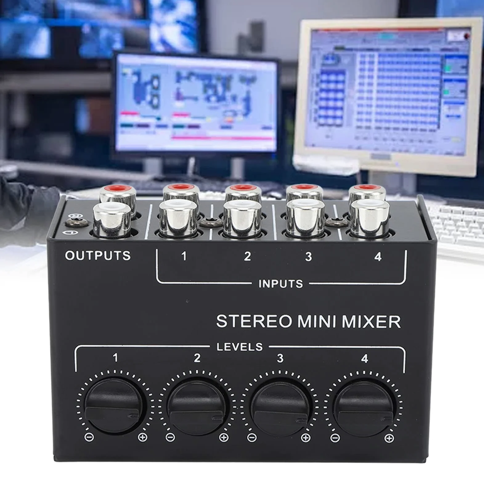 Mini Mixer Audio Portatile, Metal Shell CX400 Mini Mixer Stereo Passivo Alta qualità del Suono per unità a Nastro per Computer