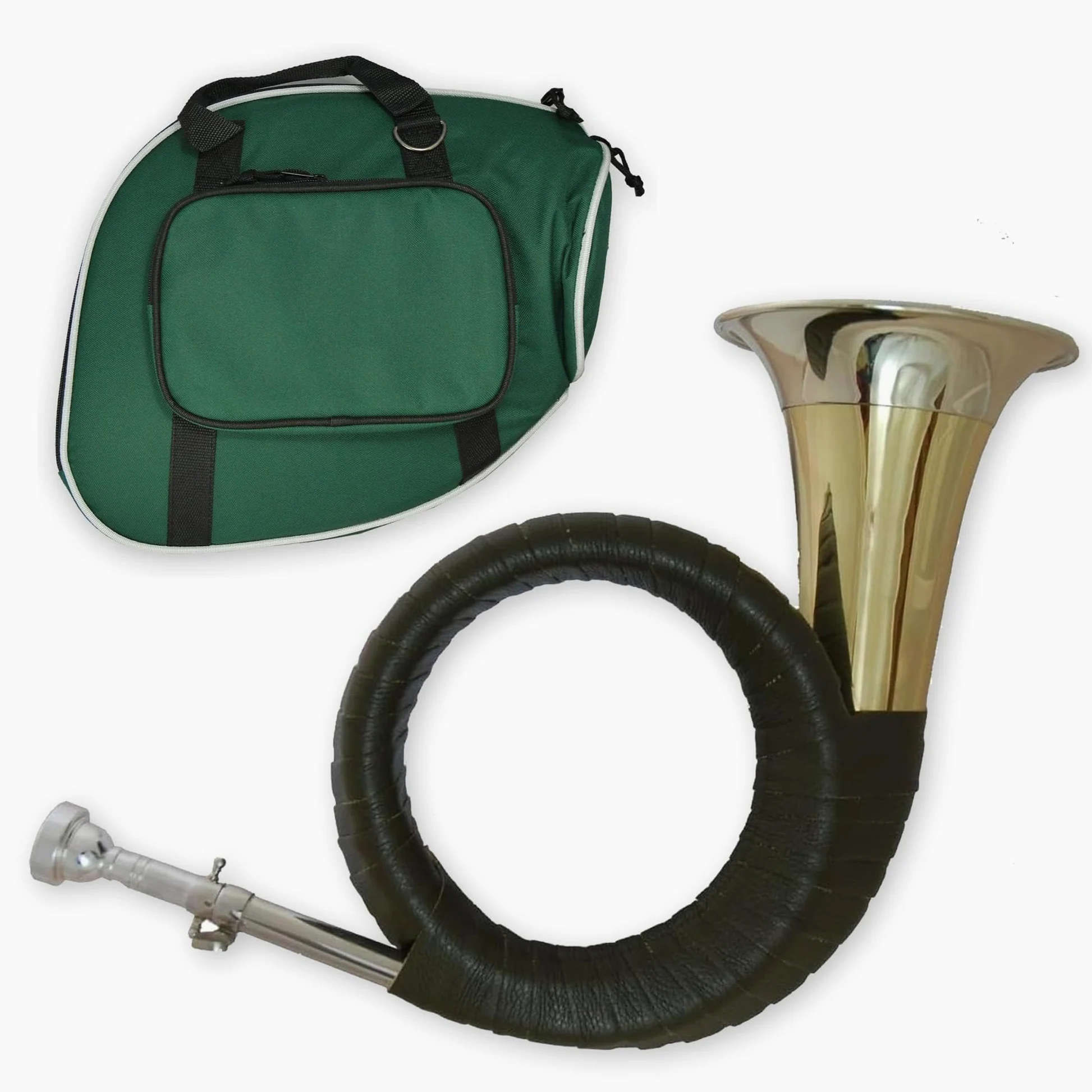 TJG-202 Classic – Fürst-Pless Horn (corno di caccia) in B – Costruzione tradizionale – gambo grande, imbuto da 120 mm, involucro in similpelle – suono elegante e morbido