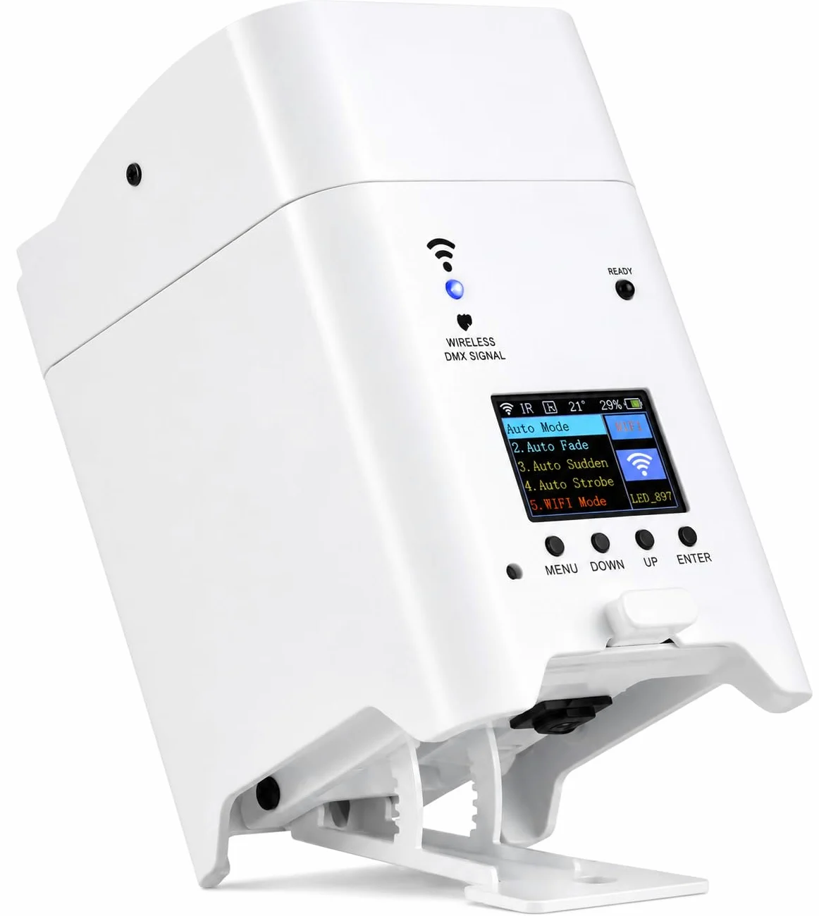 NLIGHTING Faretto PAR LED Wireless 9600mAh RGBWAUV 6in1 WiFi, DMX e Telecomando, IP65 Ricaricabili per Eventi, Matrimoni, Palchi e Illuminazione Architetturale, Eventi Uplight Professionale