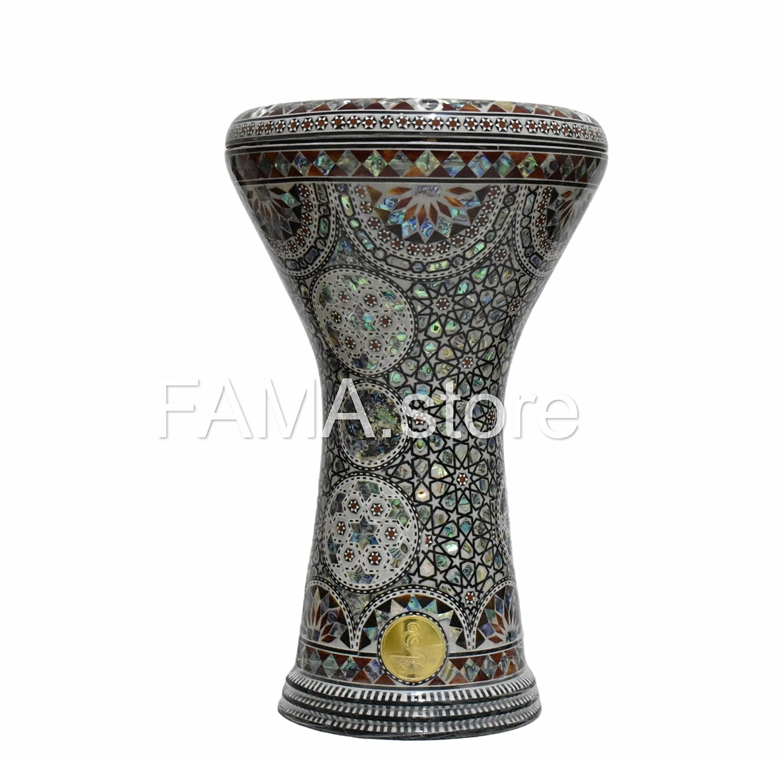 43,2 cm Drum Darbuka tabla doumbek madreperla Gawharet El Fan strumento musicale egiziano fatto a mano (perla blu) magia dell'Oriente)