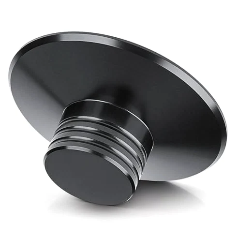 Stabilizzatore per Giradischi LP, Peso in Metallo per Dischi in Vinile con Base Protettiva Antiscivolo – Stabilizzatore Record per Giradischi Analogici, Accessorio per Audiofili e Collezionisti