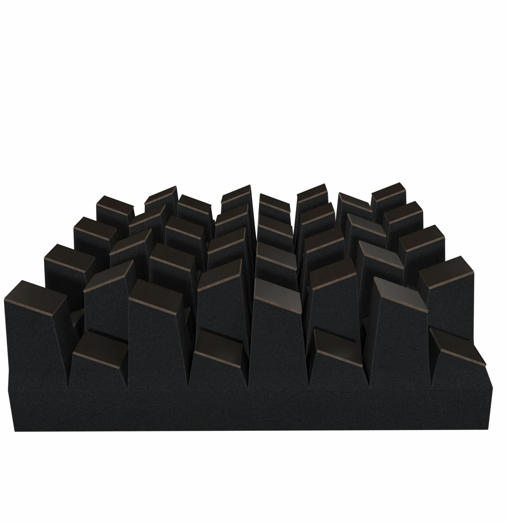Set di 2 diffusori acustici | Diffusione e assorbimento sonora 2D | 50x50 cm | Pannelli artistici da parete | Controllo del rumore e riduzione dell'eco | [SIRIUS (150mm) | Wengé]