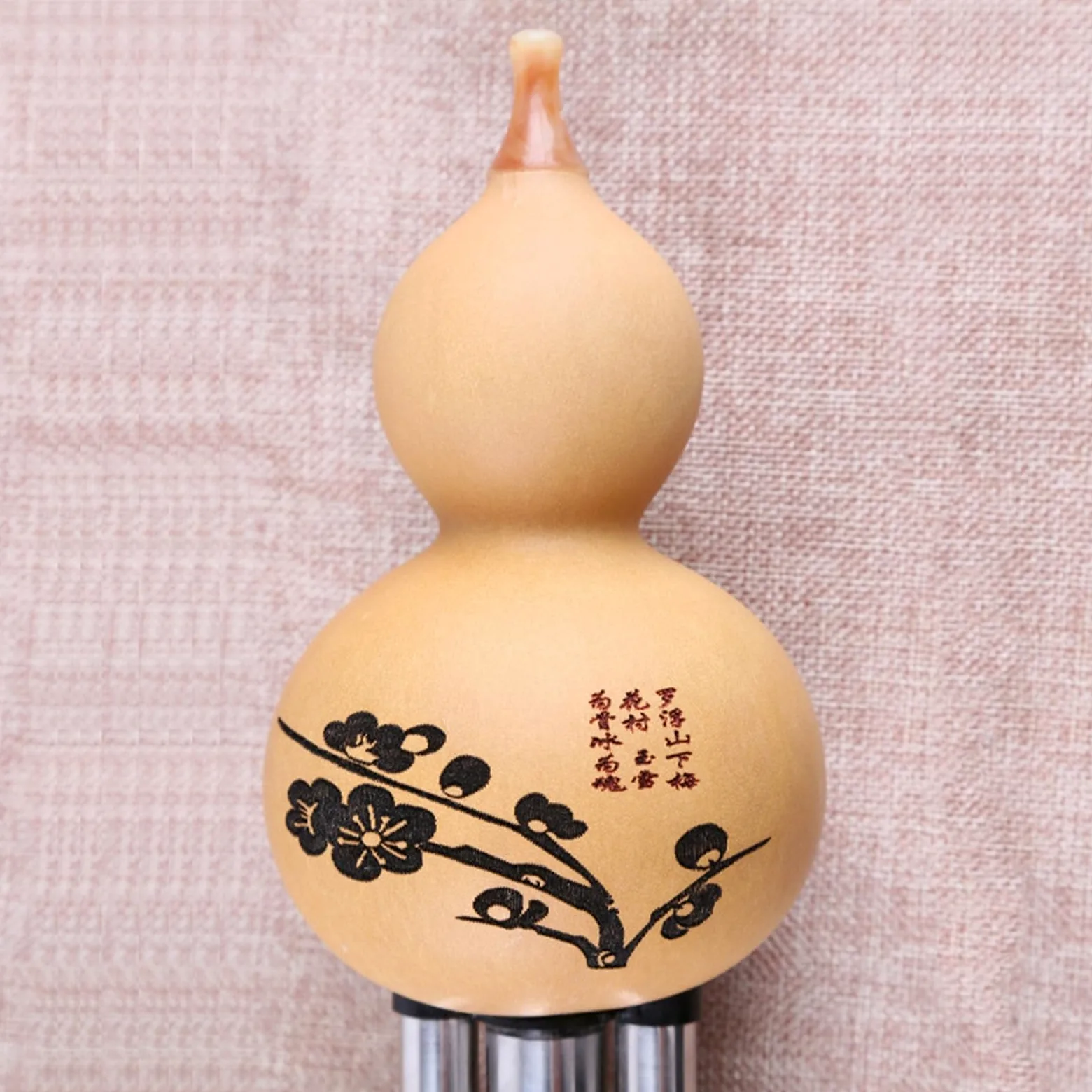 Natural Gourd Black Wood Gourd Flute Adult Beginner C Key/B Flat Hulusi Ethnic Musical Instrument Professionale Hulusi (Color : C key)