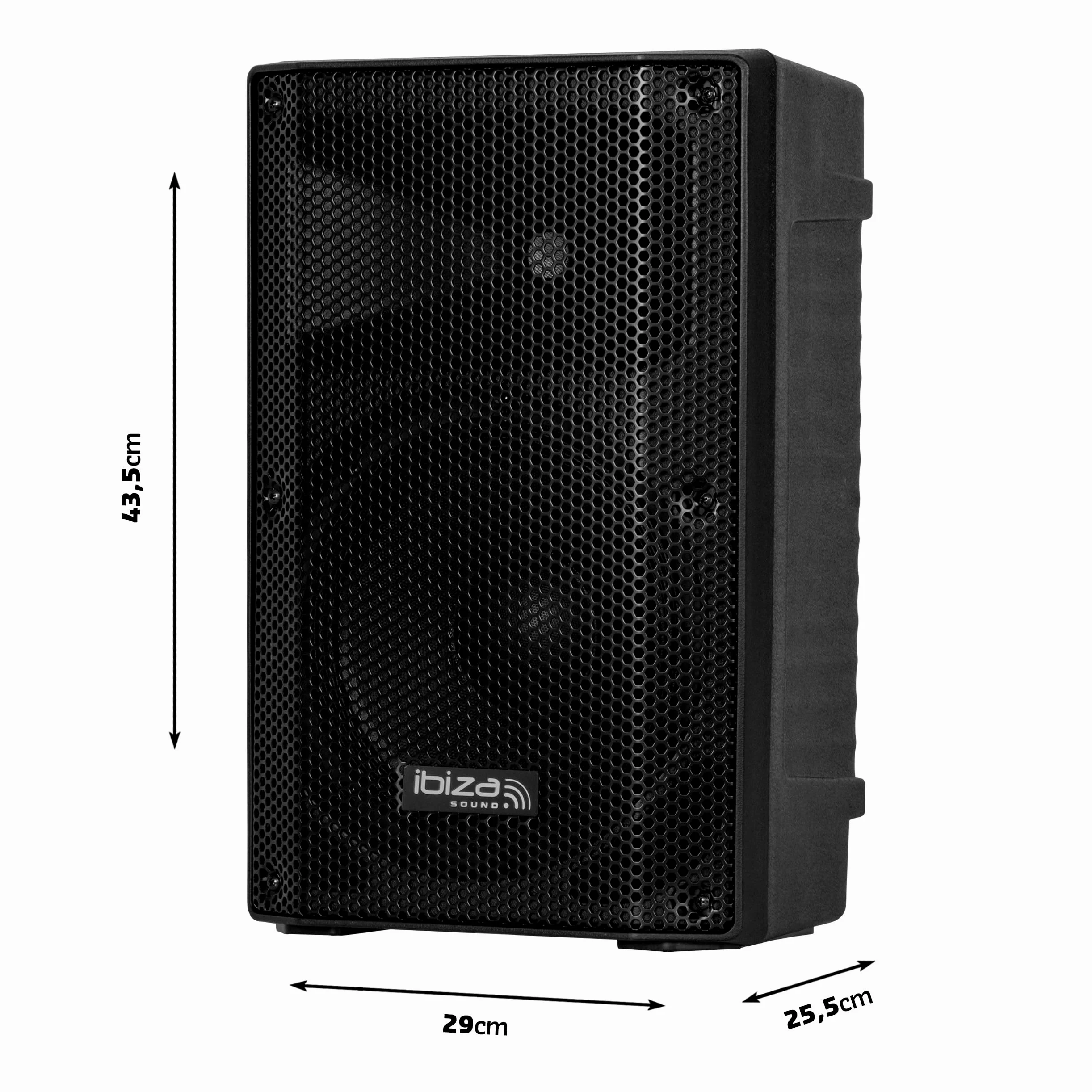 Ibiza - XTK10-MKII - Altoparlante SONO passivo da 10"/25cm - Tweeter a compressione da 25mm - Sistema Bass Reflex - Maniglia e ruote - NUOVA VERSIONE - Nero - Feste, Eventi, Club, Conferenze