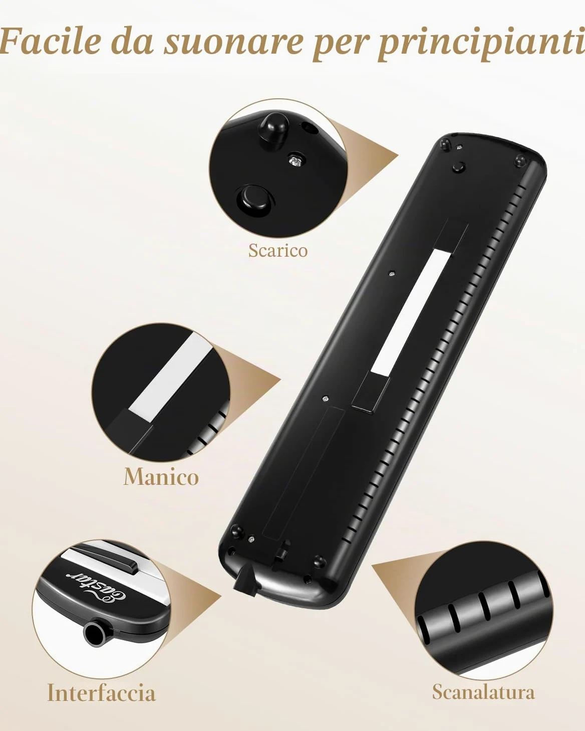 Eastar 37 key Melodica Black