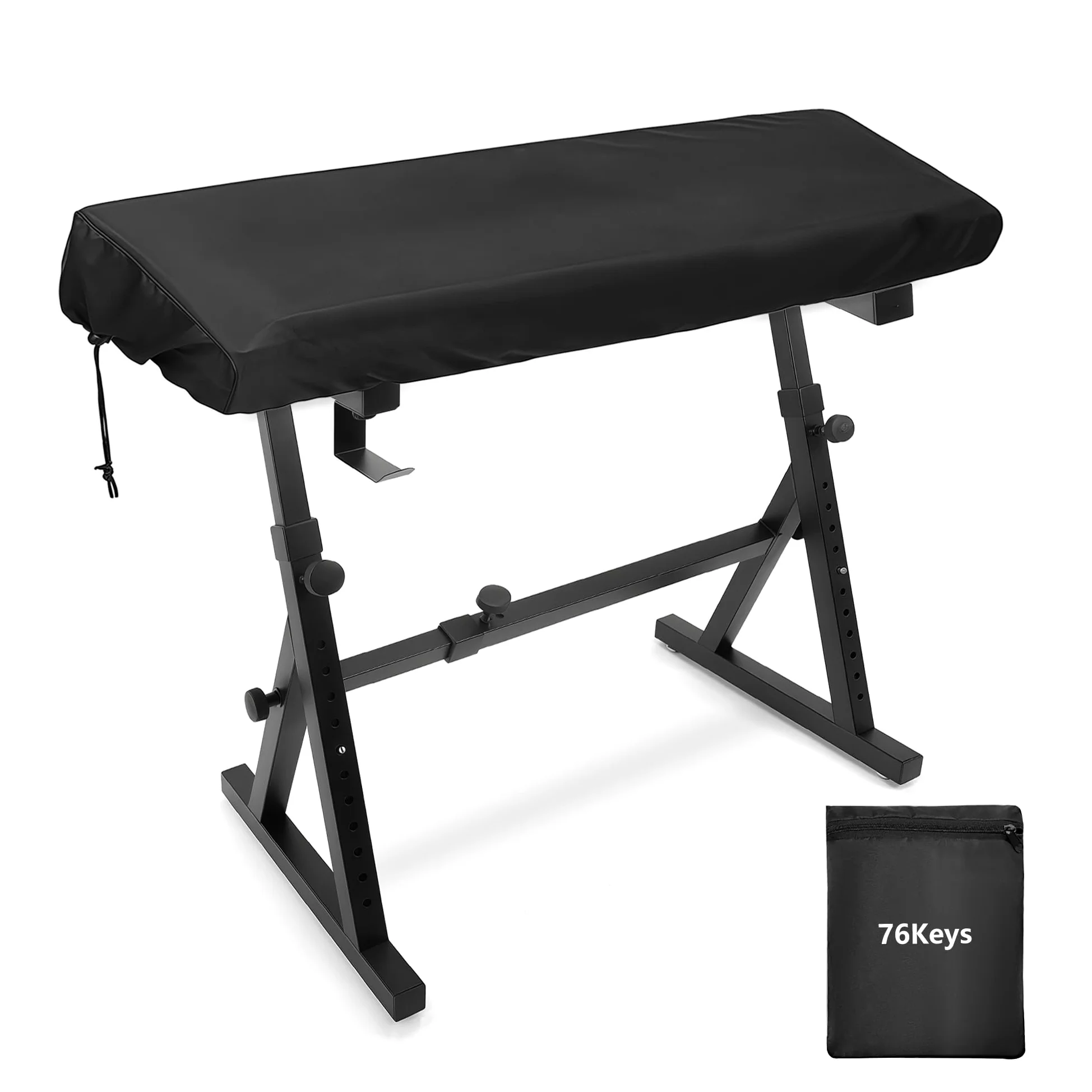 Musiin Copertura per tastiera per pianoforte a 76 tasti, compatibile con MODX M7 KORG Pa5X 76, KRONOS 73, Roland FA-07 e altri, impermeabile, con coulisse regolabile e borsa per riporre la protezione