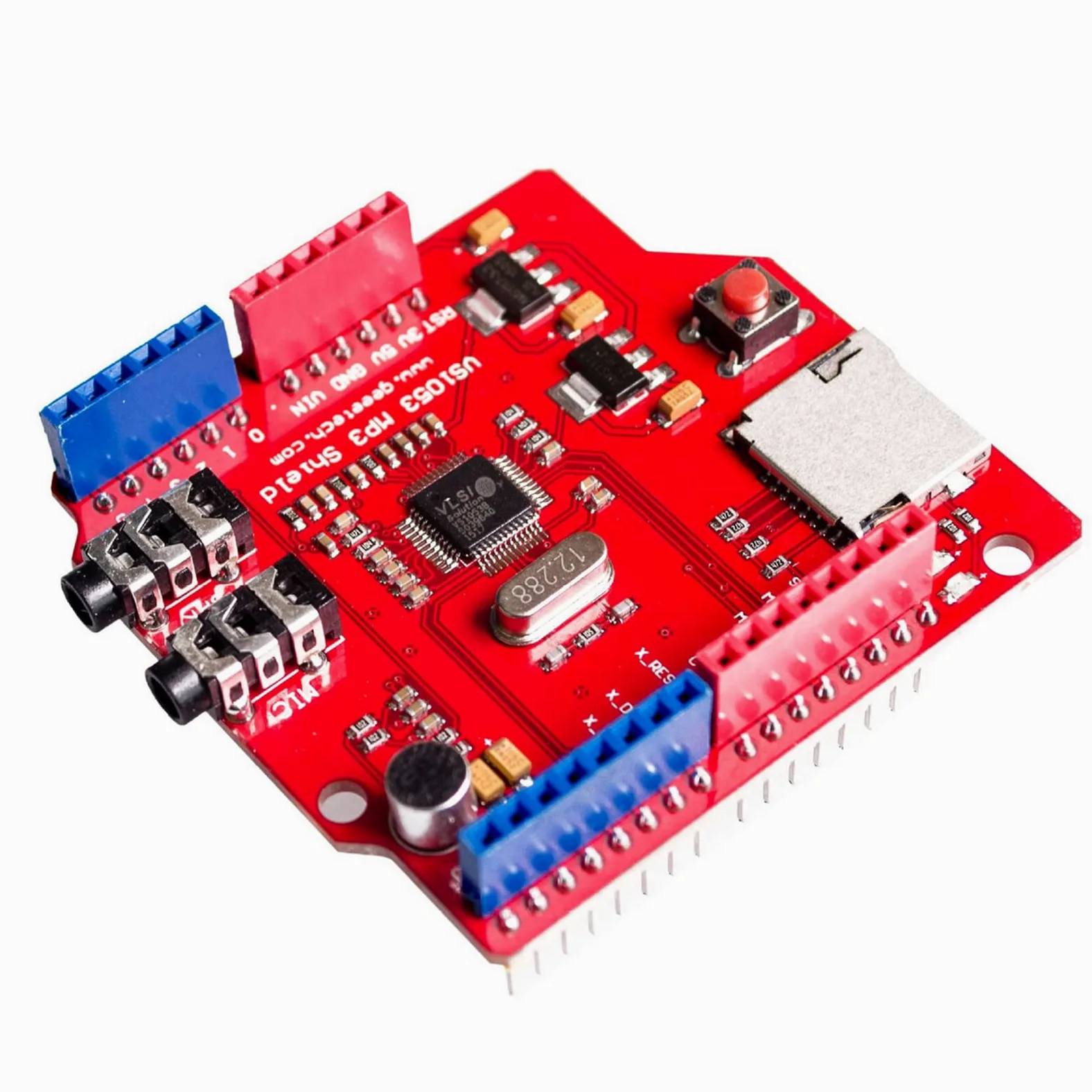 ZEZEFUFU 1 PZ VS1053 Stereo Audio Lettore MP3 Shield Record Decodifica Modulo Circuito di Sviluppo per Arduino con slot per schede TF