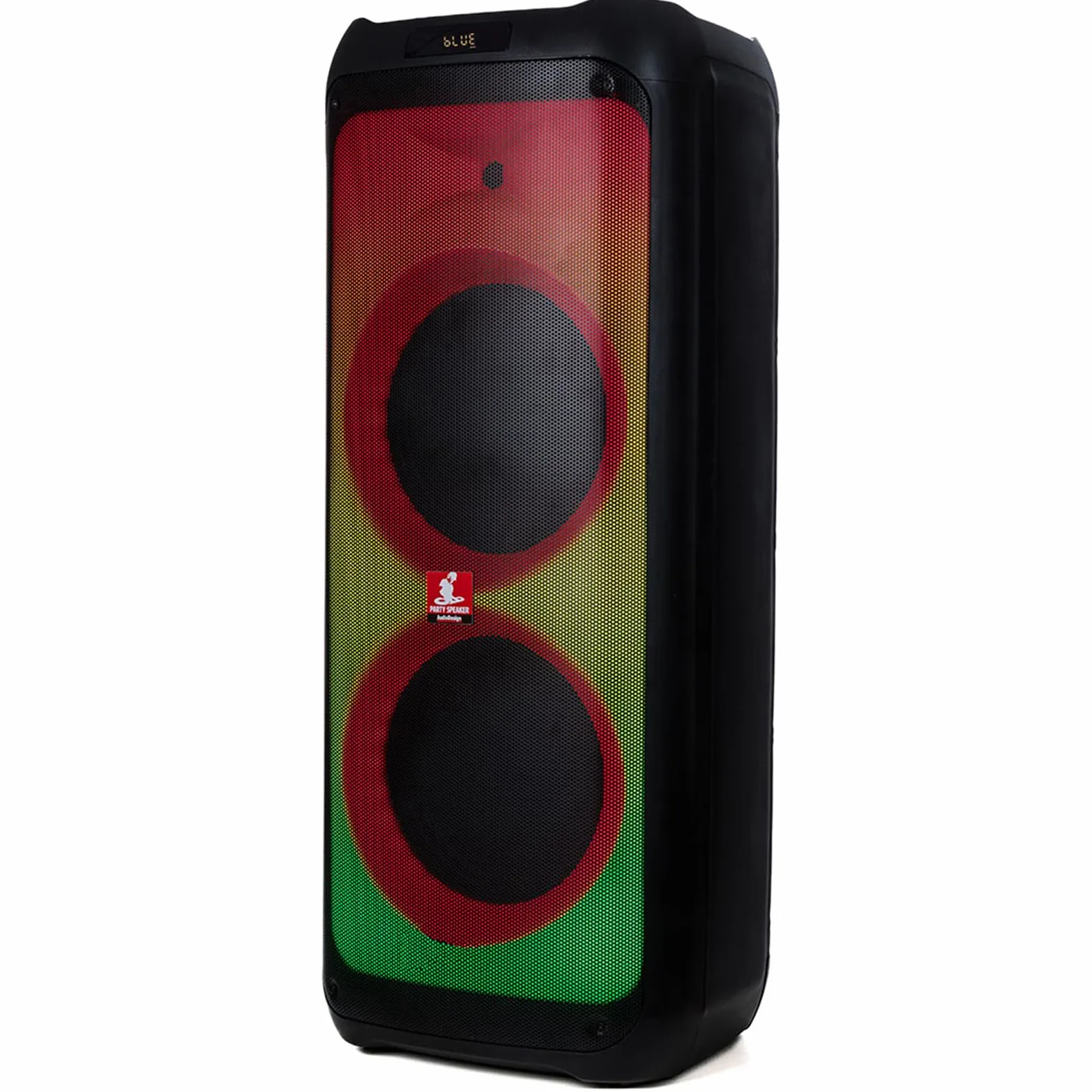 Cassa Bluetooth Professionale, 1050W, 2 Woofer 12", Batteria Ricaricabile, Radio FM, Luci LED, Microfono Incluso