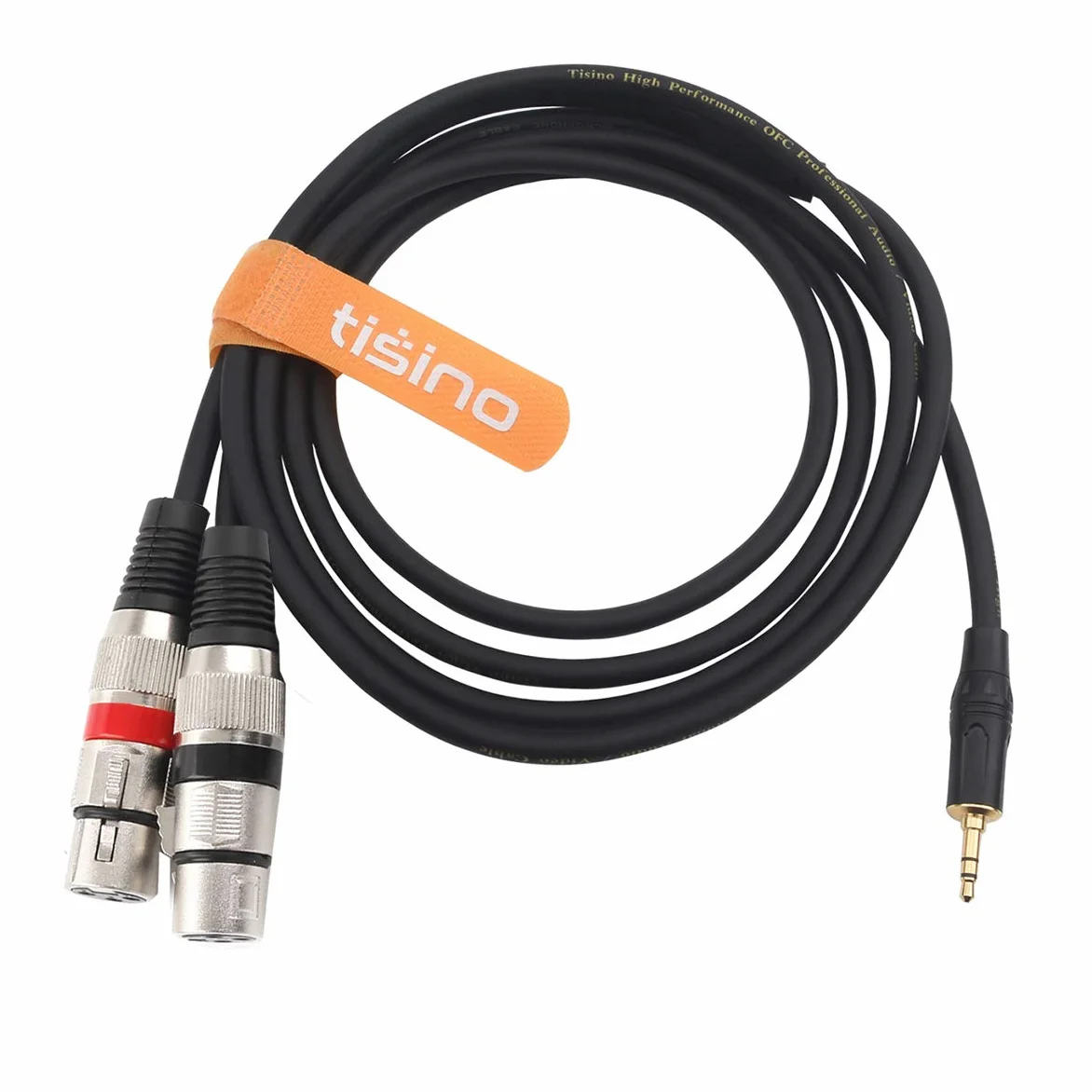 Tisino Cavo doppio XLR femmina a microfono stereo da 3,5 mm, cavo doppio XLR sbilanciato a mini jack ausiliario Y-Splitter Cavo microfonico - 3 m