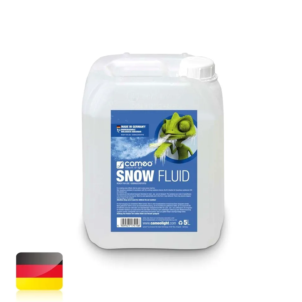 Cameo SNOW FLUID 5 L - Liquido speciale per macchine effetto neve per la produzione di schiuma da 5 l