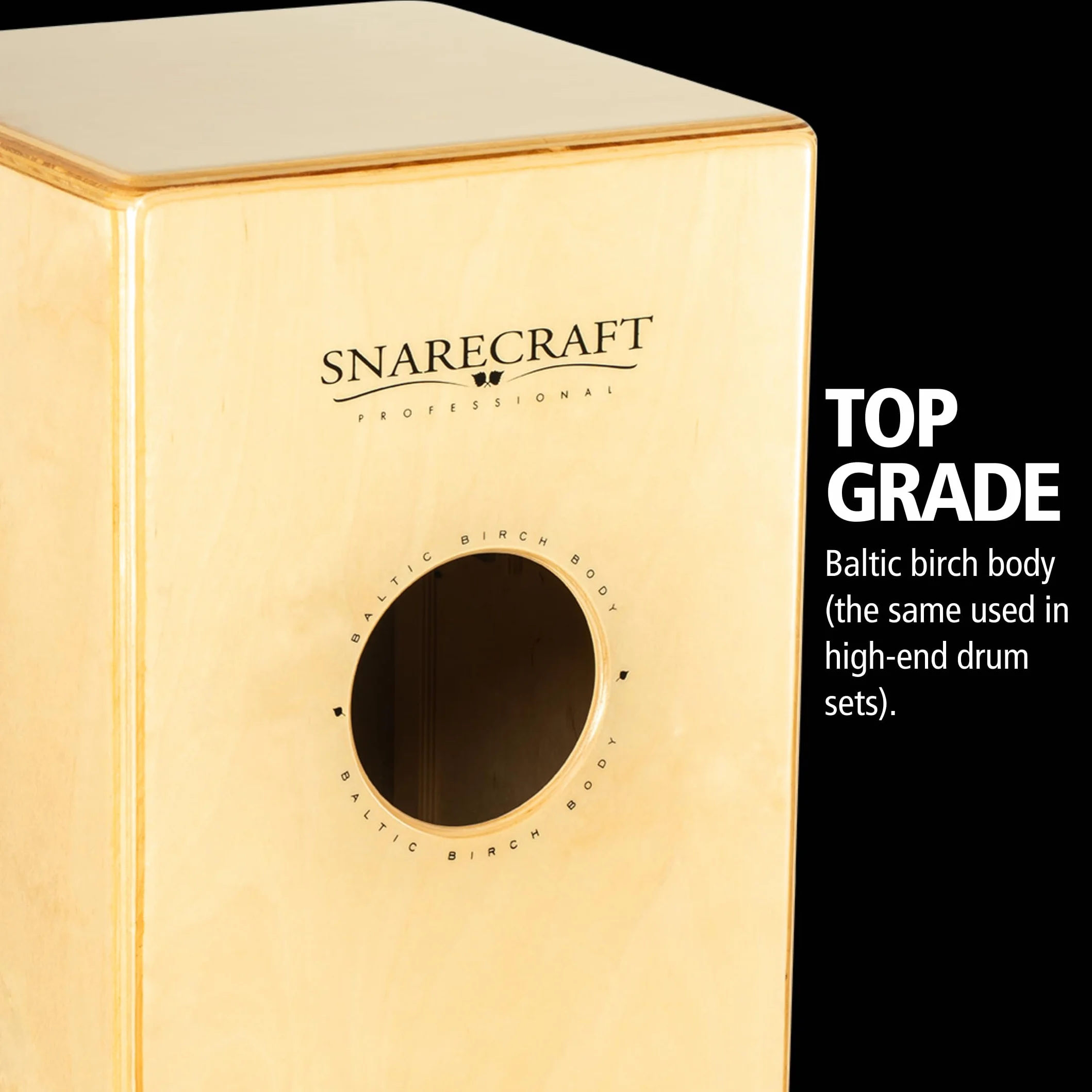 Meinl Percussion Snarecraft Professional Cajon - Con Switch Snare (On / Off) - Superficie di Suono Noce (SCP100WN)