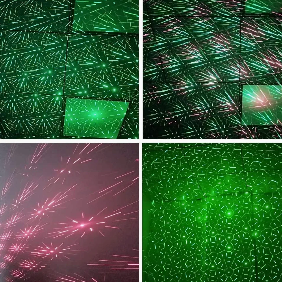 Luci per feste, discoteca, DJ, rave palcoscenico, proiettori con effetto sonoro, luce stroboscopica per feste, casa, spettacoli, bar, club, compleanni, pub, Natale, vacanze (DJ Light)