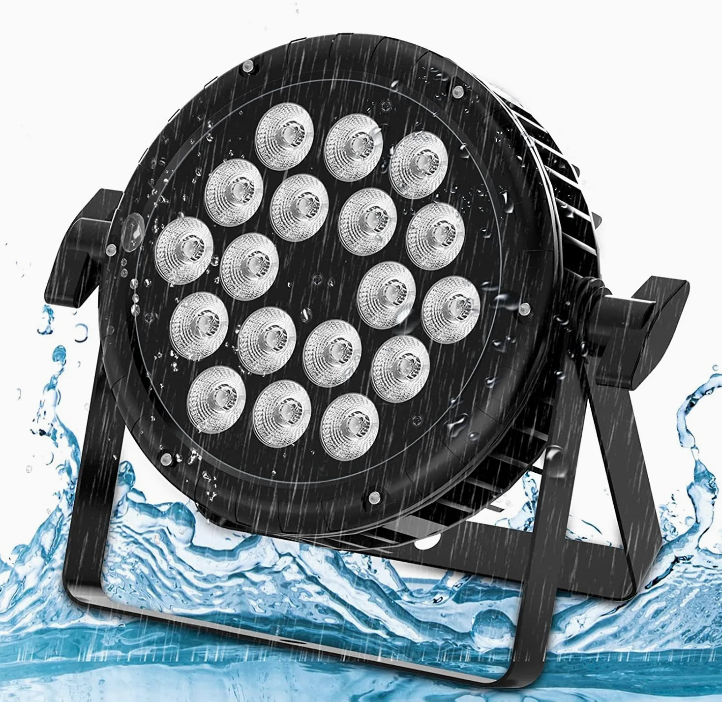 U`King Par LED RGBW IP65 Impermeabili, 180W Luci da Palco Esterni Discoteca Effetti con Impermeabile Cavo, Faretti Luci di Scena per Discoteca Matrimoni all'Aperto Natale Feste