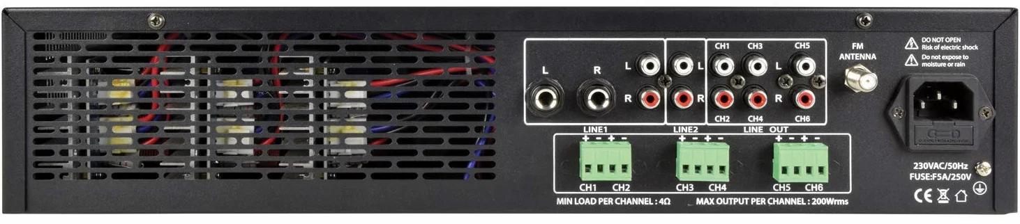 Adastra Amplificatore Multizona A6 Tri Stereo Amplfier 6 x 200W