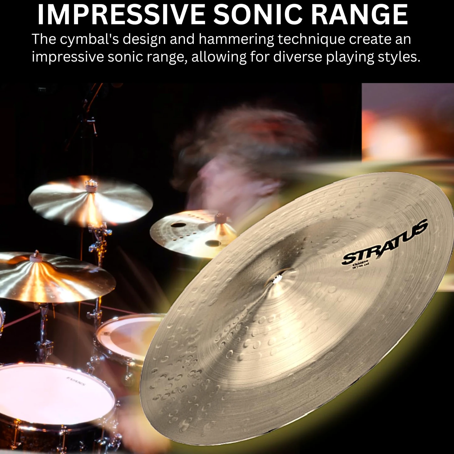 Sabian Stratus S1816 - Piatto cinese da 45,7 cm, colore: bronzo