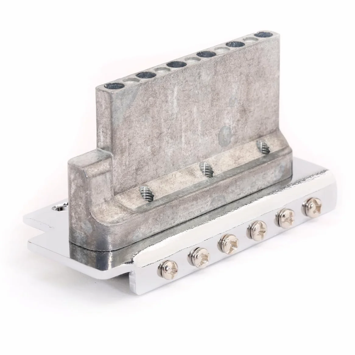 Musiclily 52,5mm Ponte Tremolo 6 Viti per Chitarra Elettrica tipo Strat, Cromato
