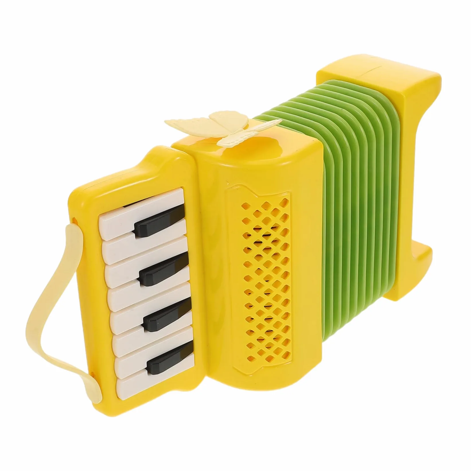 BESTonZON Strumento Musicale Giocattolo per Bambini in Plastica Gialla Controllo a Pulsanti, Migliora Coordinazione Dita per Attività Prescolari e Educazione Musicale Precoce