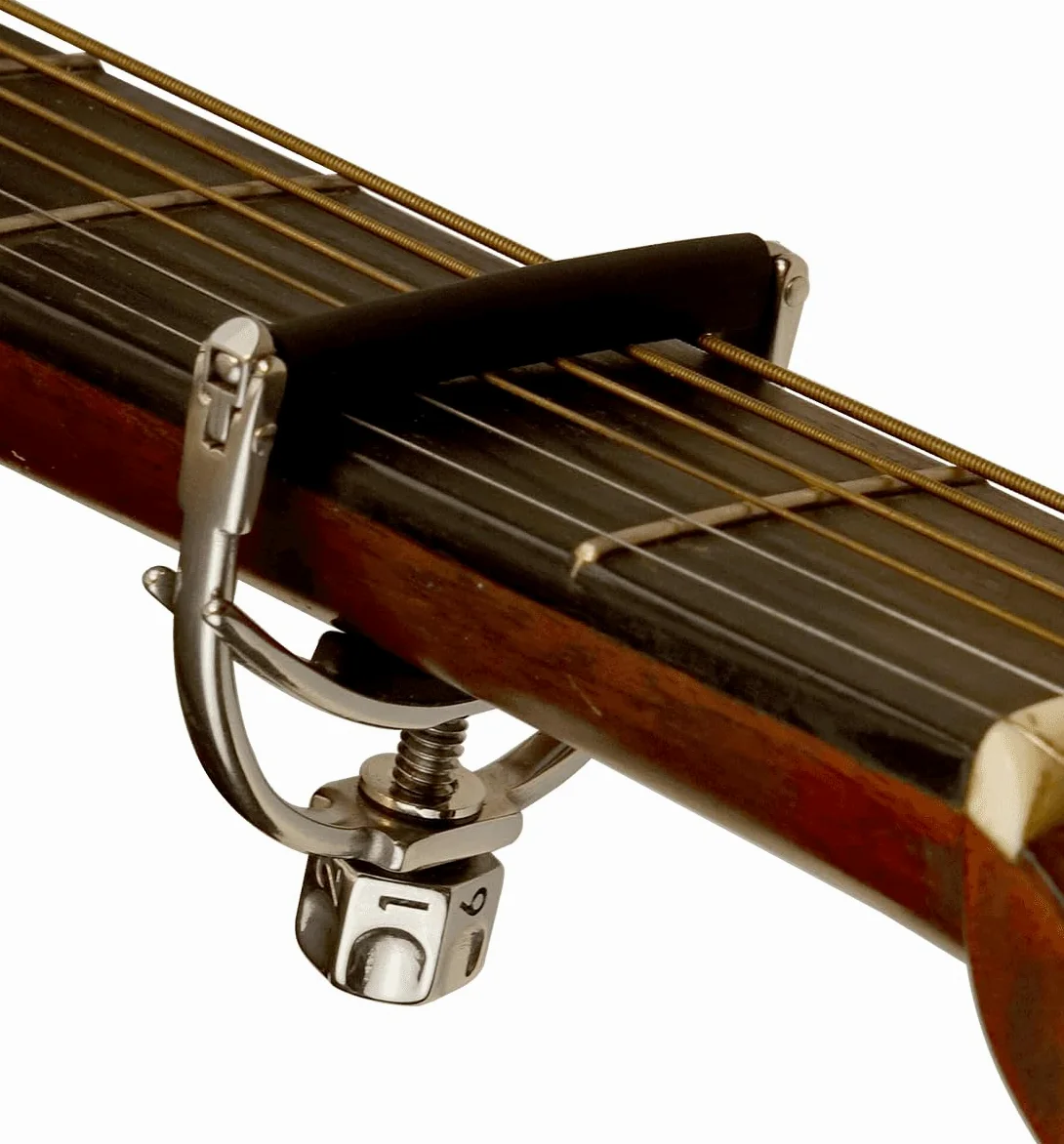 SHUBB - F1 FineTune U-Form, Capotasto a corde in acciaio per chitarra, argento