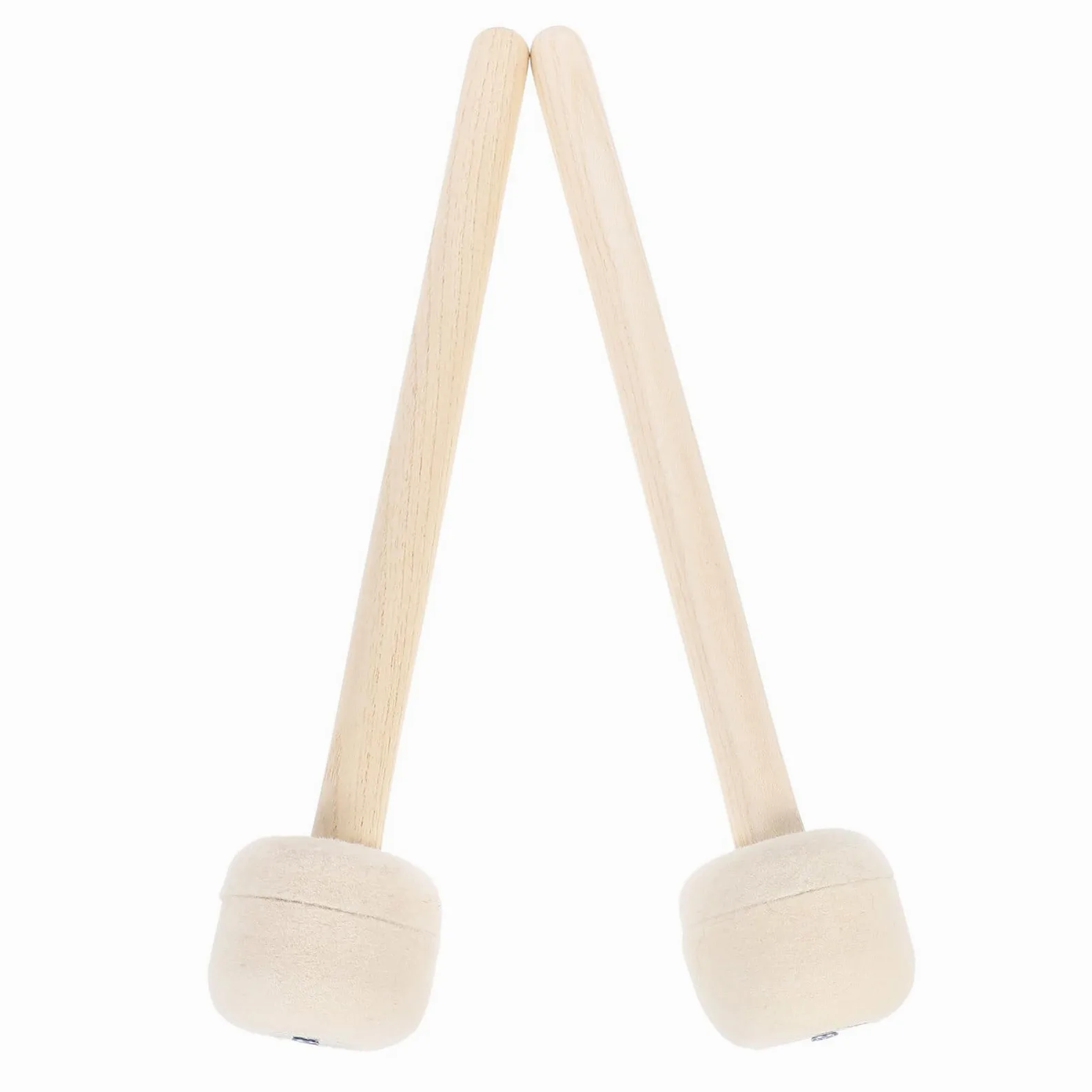 Toyvian 2 pezzi Mazzetto di grande cassa in legno con testa in feltro di lana bacchette per tamburo percussione accessorio pratico per principianti e musicisti
