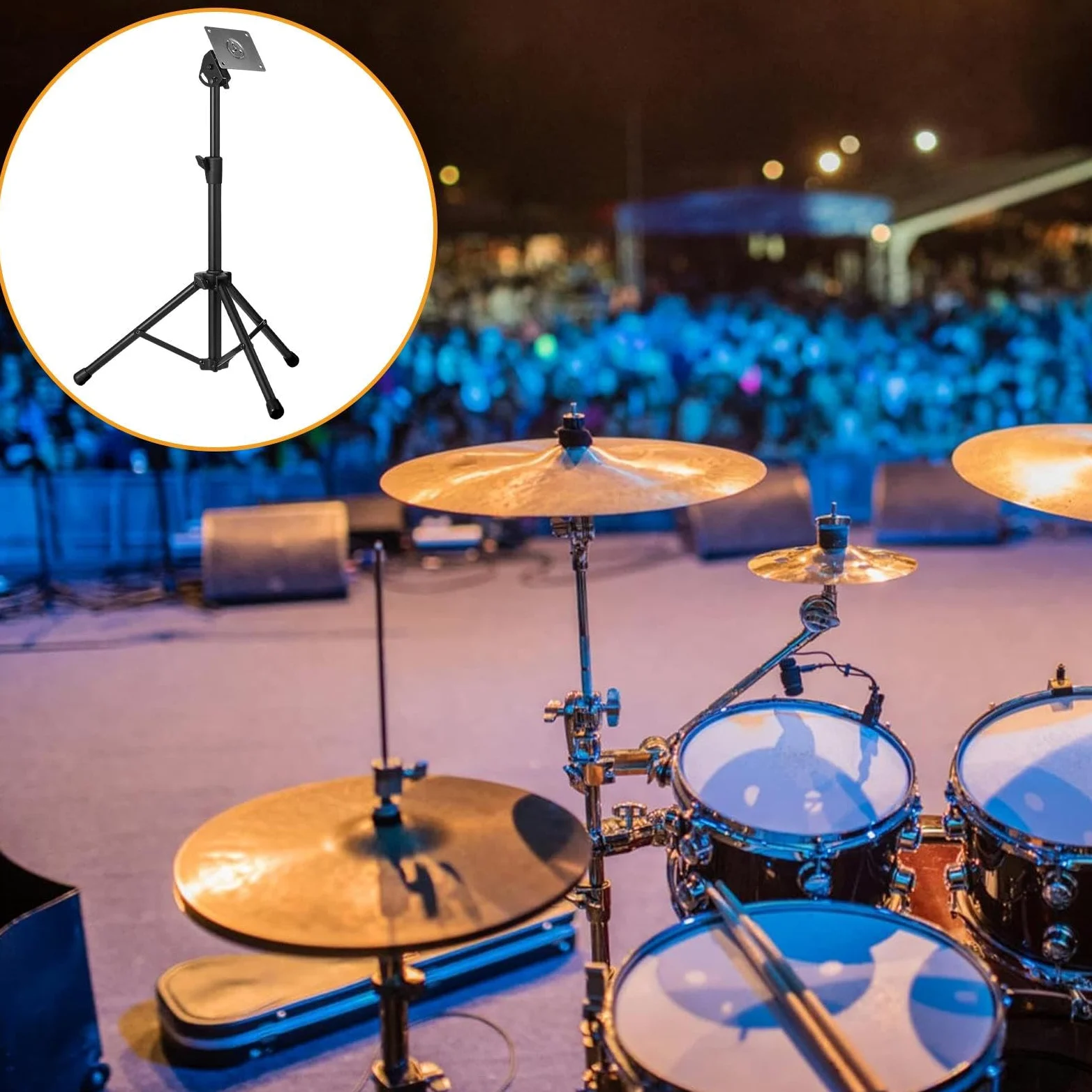 Tripode Di Tamburo - STANE SURNA | Supporto Per Drum Pad | Porta Del Rullante Elettronico Con Altezza Regolabile, Esagonale E Viti | Porta Rack Per Attrezzatura Per Esercitazioni Per Esercitars